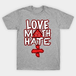 Math & Division [ blk - wht & red ] T-Shirt